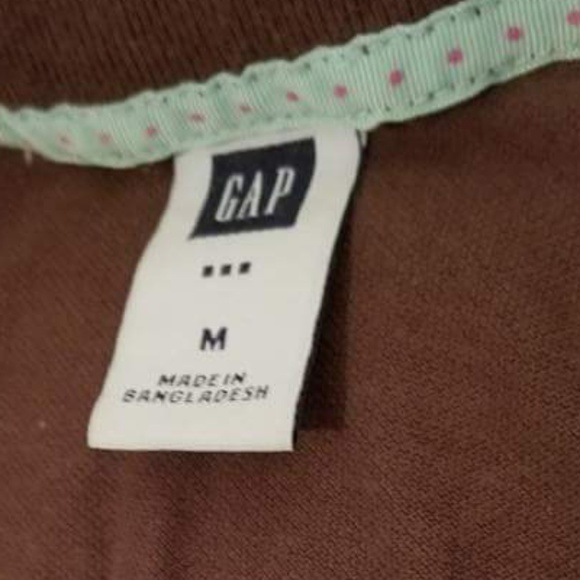 GAP Sz. M Juniors Brown Polo Shirt - Picture 5 of 5